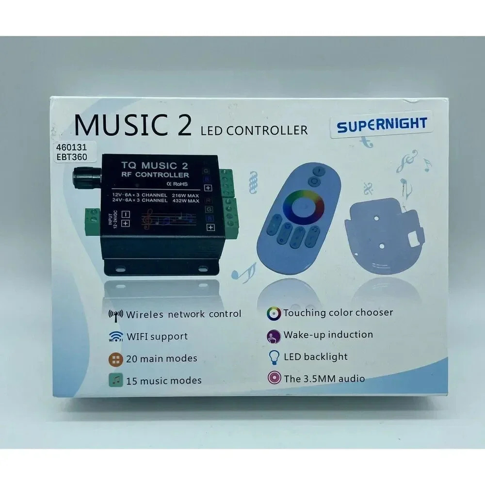 LED RGB Music Touch RF‎ DC12-24V 18A Audio 3.5mm Remote Control For Strip Light